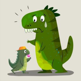 دانلود آیکون خنده دار دایناسورها شخصیت شاد آیکون طلسم کارتونی