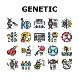 دانلود آیکون مجموعه مهندسی ژنتیک مجموعه آیکون ها وکتور تصویر