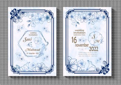 دانلود مجموعه وکتور حاشیه قالب کارت دعوت عروسی