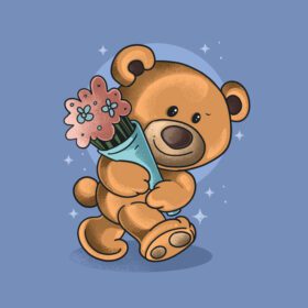 دانلود خرس کوچولوی ناز گل بیار