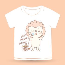 دانلود شخصیت کارتونی شیر کوچولوی ناز برای تی شرت