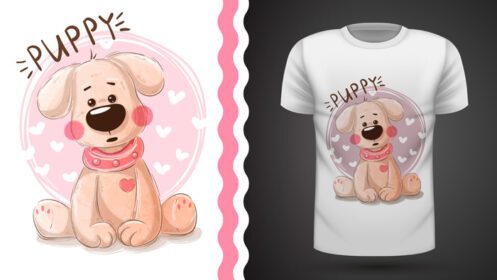 دانلود ایده توله سگ زیبا برای چاپ تی شرت دستی