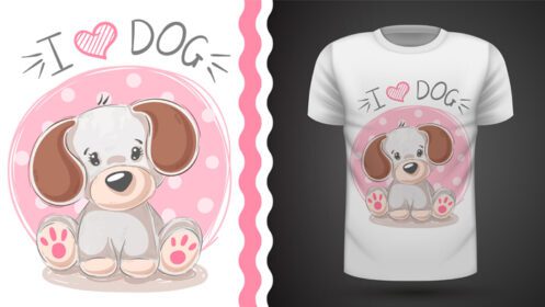 دانلود ایده توله سگ زیبا برای چاپ تی شرت دستی