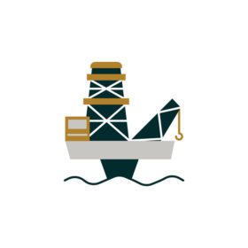 نماد دانلود آیکون معدن نفت دریایی که برای وب اپلیکیشن شما یا برنامه های دیگر عالی است