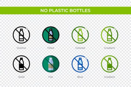 دانلود آیکون بدون بطری پلاستیکی آیکون در سبک های مختلف بدون پلاستیک