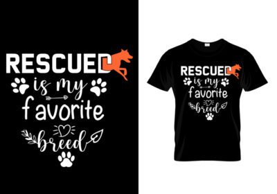 دانلود تی شرت سگ نجات سگ نژاد مورد علاقه من خنده دار است