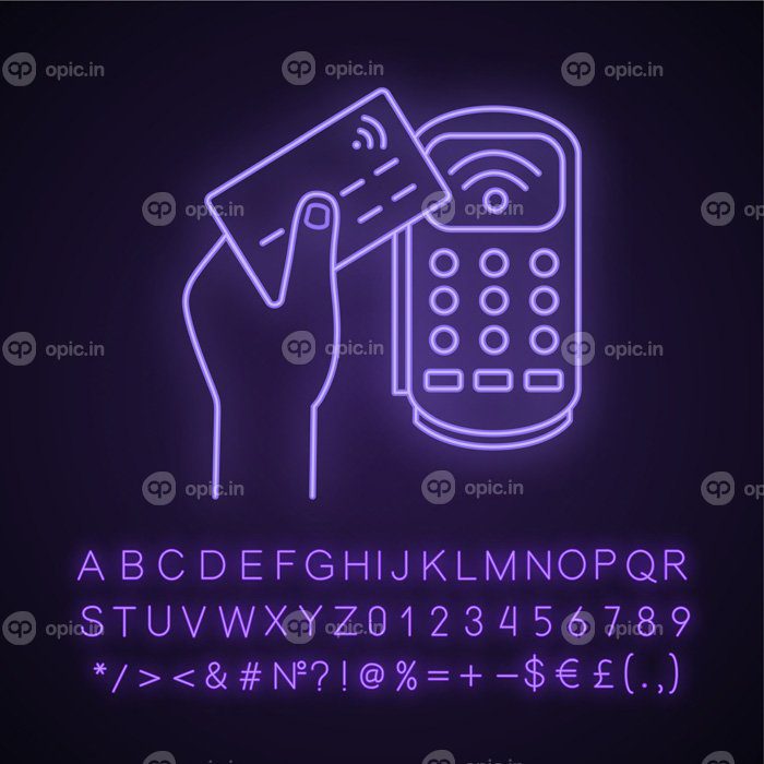 دانلود آیکون ترمینال پرداخت نئون آیکون pos terminal پرداخت nfc