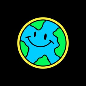 دانلود سیاره زمین با تصویر ایموجی لبخند برای تی شرت