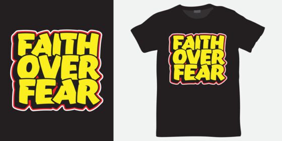 دانلود شعار ایمان بر ترس برای چاپ تی شرت