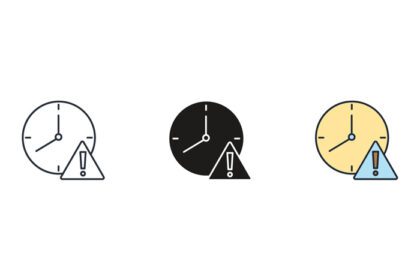 دانلود نمادهای خطر نمادهای نماد وکتور عناصر برای وب اینفوگرافیک