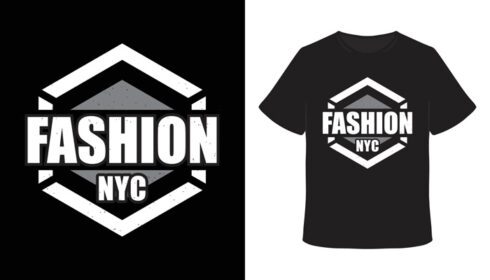 دانلود طرح تی شرت تایپوگرافی شهر مد نیویورک