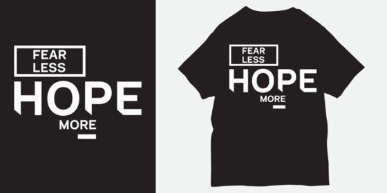 دانلود شعار ترس کمتر امید بیشتر برای چاپ تی شرت