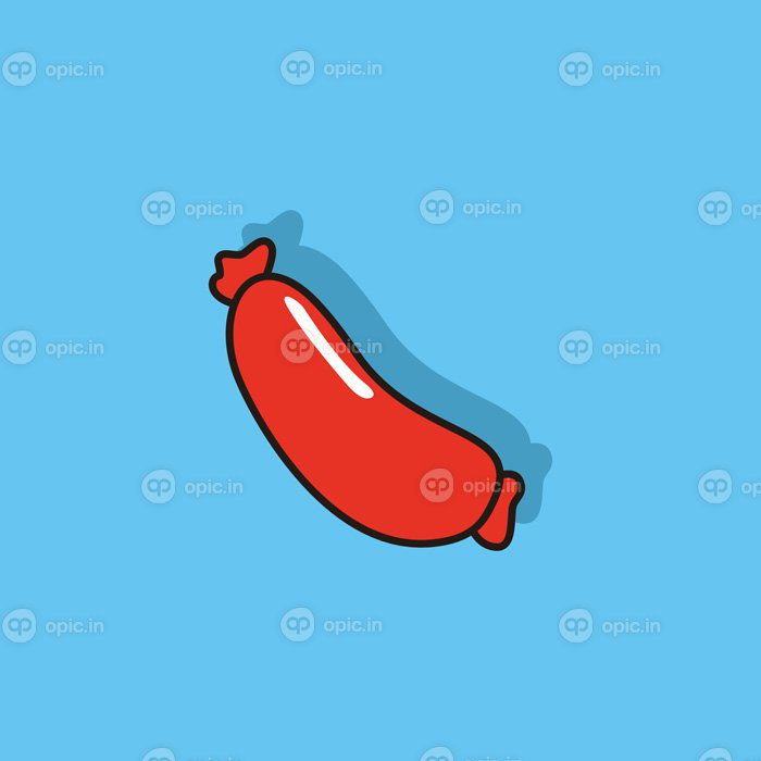 دانلود آیکون سوسیس وکتور آیکون طرح ساده
