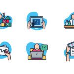 دانلود مجموعه آیکون مدرسه آیکون در طرح تخت