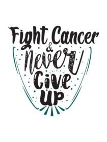 دانلود تی شرت مبارزه با سرطان و هرگز دست نکشید سرطان تخمدان