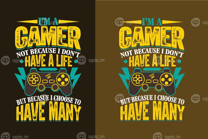 دانلود طرح تی شرت رنگارنگ بازی برای گیمر یا عاشق بازی