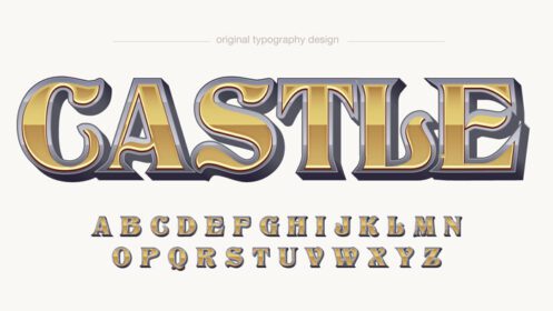 دانلود حروف جدا شده به سبک تایپوگرافی قرون وسطایی طلایی