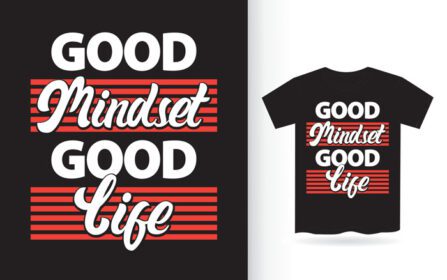 دانلود طرح حروف طرز فکر خوب زندگی خوب برای تی شرت
