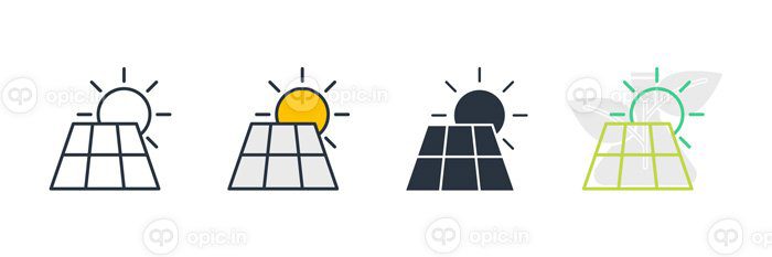 دانلود آیکون انرژی خورشیدی نماد وکتور آرم تصویر انرژی خورشیدی خورشیدی