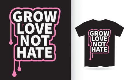 دانلود طرح حروف رشد عشق نه نفرت برای تی شرت