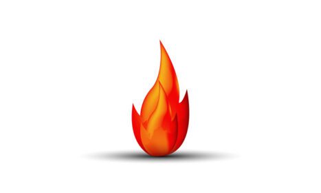 دانلود آیکون منحصر به فرد سه بعدی شعله آتش قرمز سبک آیکون جدا شده بر روی وکتور