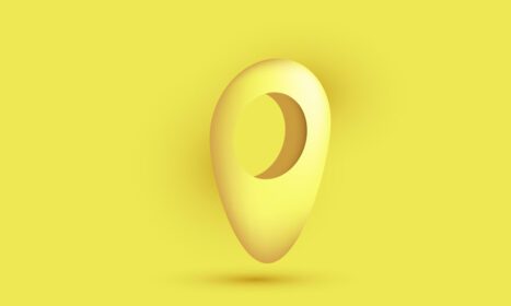 دانلود آیکون منحصر به فرد نقشه های سه بعدی زرد واقعی نماد جدا شده در