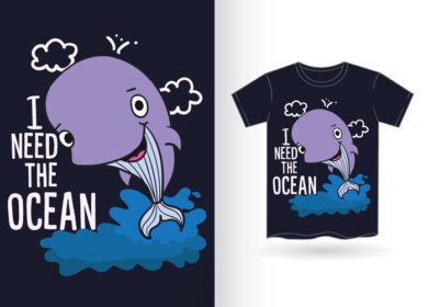 دانلود دستی نهنگ ناز برای تی شرت