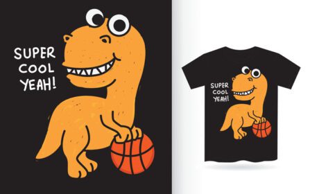 دانلود تصویر دینو بسکتبال بازی دستی برای تی شرت