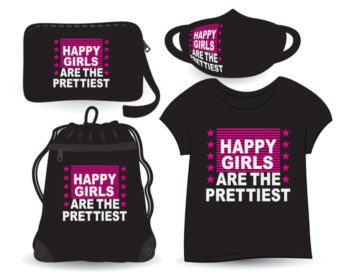 دانلود دختران شاد زیباترین طرح حروف برای تی شرت