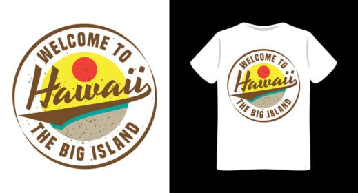 دانلود طرح تی شرت تایپوگرافی جزیره بزرگ هاوایی