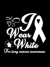 دانلود تی شرت سفید برای آگاهی از سرطان ریه می پوشم