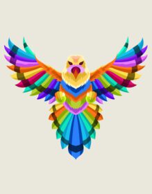 دانلود تصویرسازی پرنده عقاب با سبک پاپ آرت