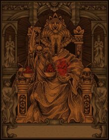 دانلود تصویر شاه شیطان به سبک تزئینات حکاکی گوتیک