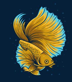 دانلود تصویر وینتیج زیبای بتا ماهی