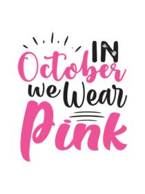 دانلود در ماه اکتبر طرح تی شرت سرطان سینه صورتی را می پوشیم