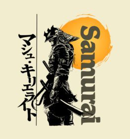 دانلود وکتور تصویرسازی هنر سامورایی ژاپن