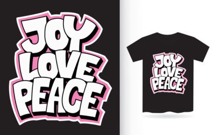 دانلود حروف دستی شادی عشق صلح برای تی شرت