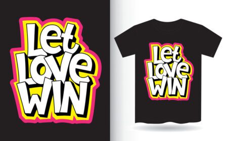 دانلود حروف دستی let love win برای تی شرت