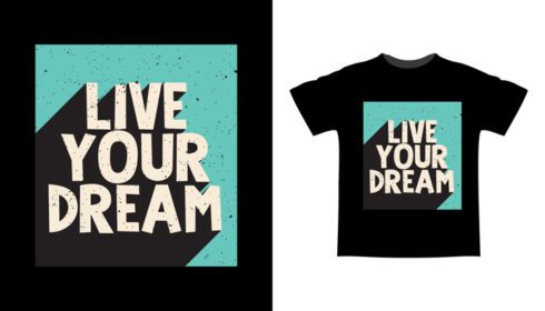 طرح تی شرت تایپوگرافی رویایی خود را به صورت زنده دانلود کنید