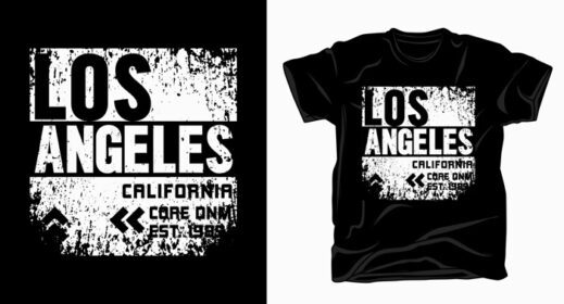 دانلود طرح تایپوگرافی لس آنجلس کالیفرنیا برای تی شرت
