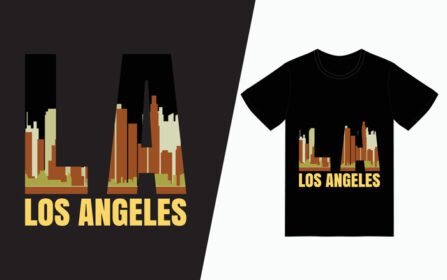 دانلود طرح تی شرت تایپوگرافی لس آنجلس