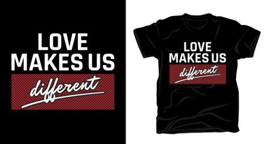 دانلود عشق باعث می شود تایپوگرافی متفاوت طراحی تی شرت شعار