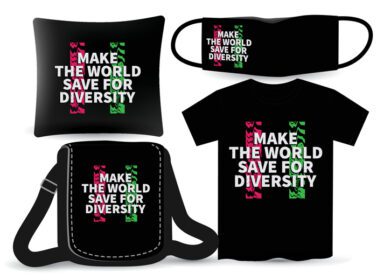 دانلود make the world save for diversity طراحی حروف برای t