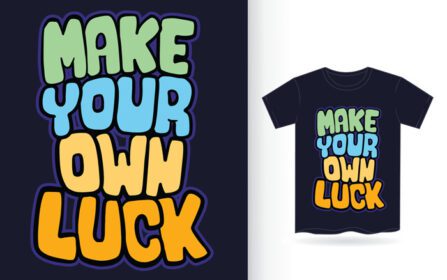 دانلود کنید برای تی شرت هنر حروف دستی خوش شانس خود را بسازید
