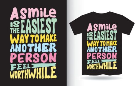 دانلود جملات انگیزشی در مورد طرح حروف لبخند برای تی شرت