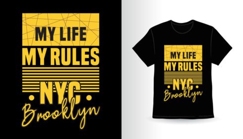 دانلود طرح چاپ تی شرت زندگی من قوانین تایپوگرافی مدرن
