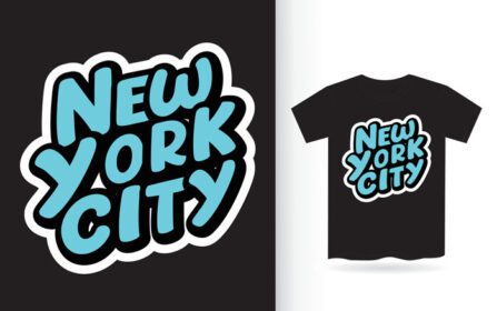 دانلود طرح تی شرت با حروف مدرن شهر نیویورک برای تی شرت