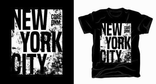دانلود تایپوگرافی شهر نیویورک با تی شرت بافت