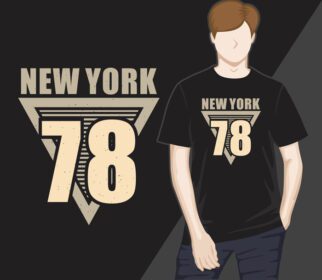 دانلود طرح تی شرت هفتاد و هشت نیویورک