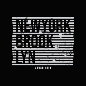 دانلود تایپوگرافی تصویری نیویورک بروکلین مناسب برای تی